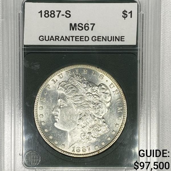 1887-S Morgan Silver Dollar GG - MS67