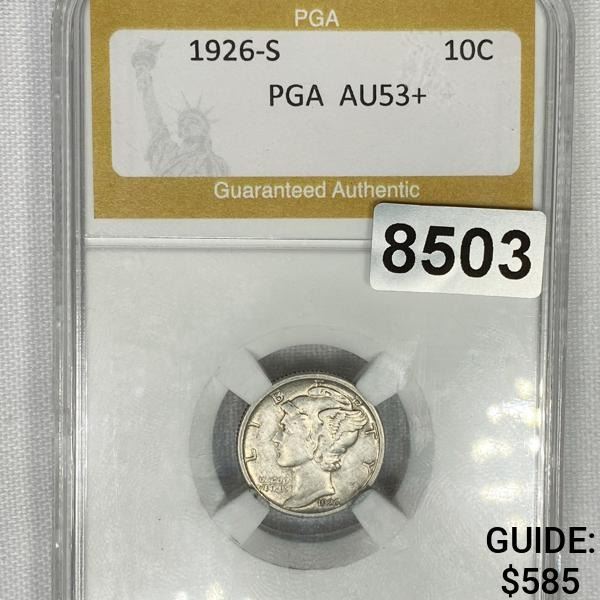 1926-S Mercury Dime PGA - AU53+