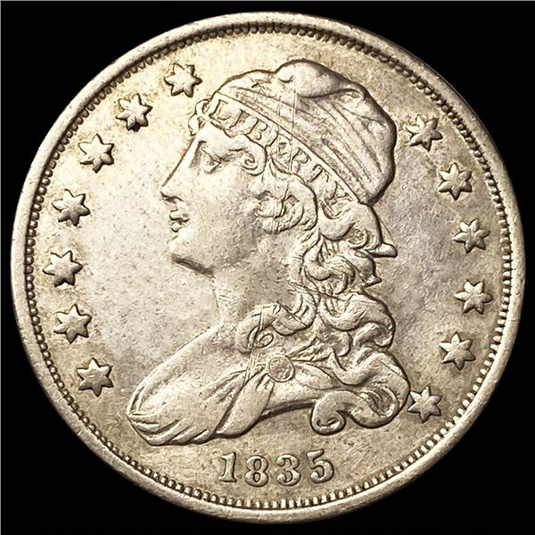 1835 Capped Bust Quarter NEARLY UNCIRCULATED