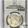 Image 1 : 1922 Silver Peace Dollar NGC - MS63