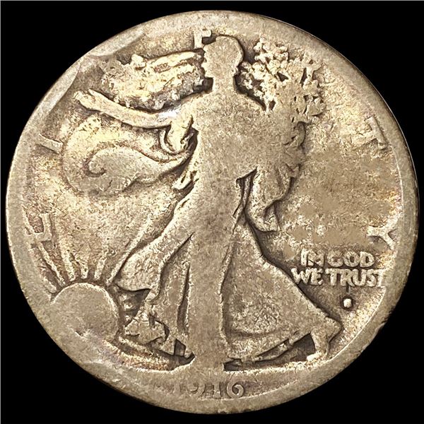 1916-S Walking Liberty Half Dollar NICELY CIRC
