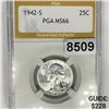 Image 1 : 1942-S Washington Silver Quarter PGA - MS66
