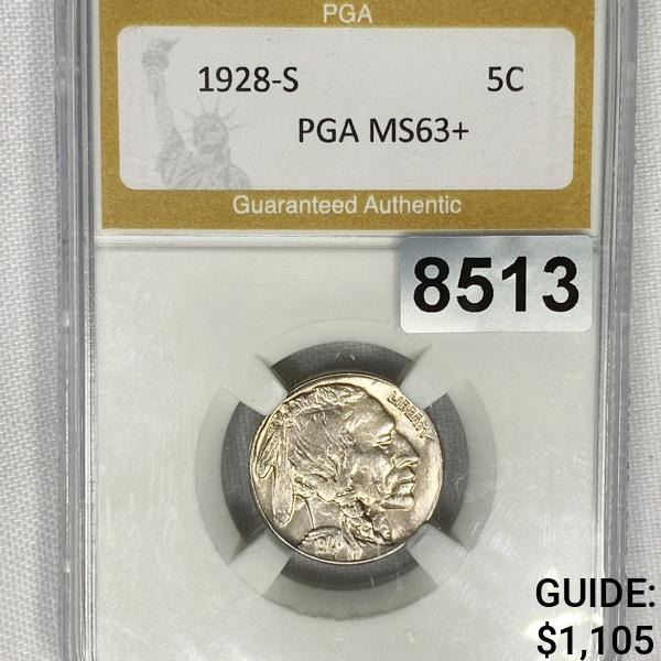 1928-S Buffalo Nickel PGA - MS63+