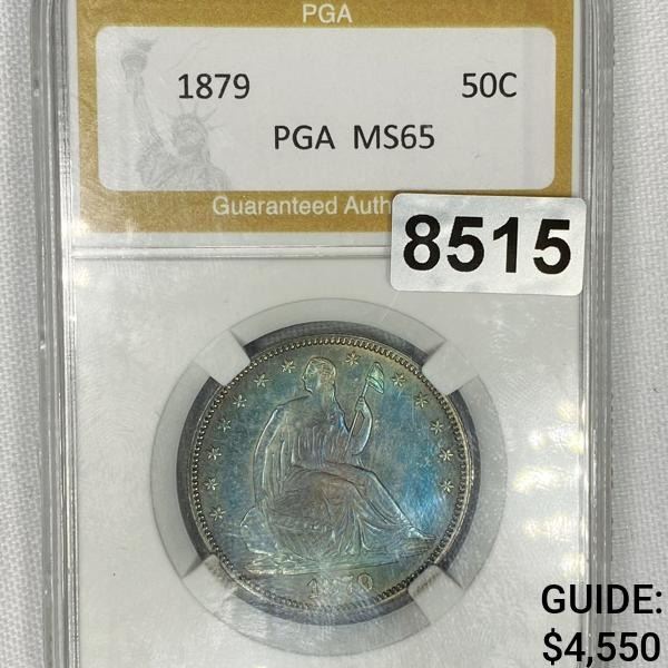 1879 Seated Liberty Half Dollar PGA - MS65