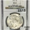 Image 1 : 1922 Silver Peace Dollar NGC - MS63