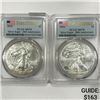 Image 1 : 2016 (2) Silver Eagles 30th Anniversary First