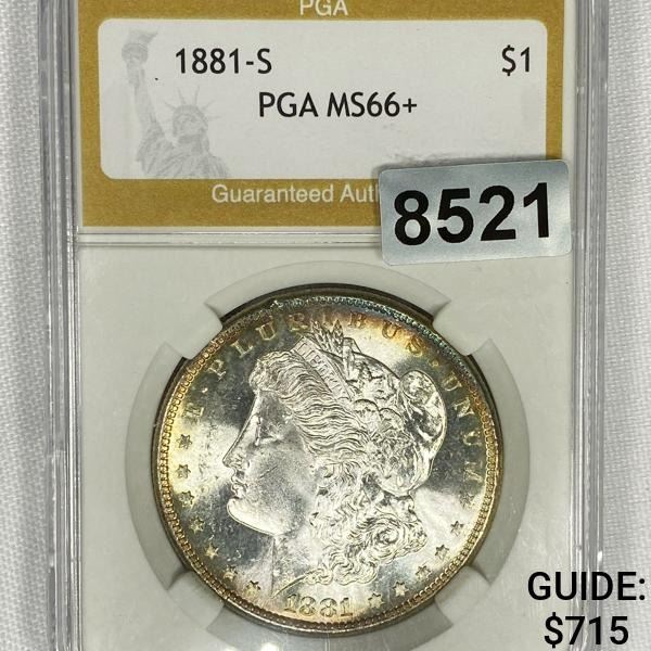 1881-S Morgan Silver Dollar PGA - MS66+