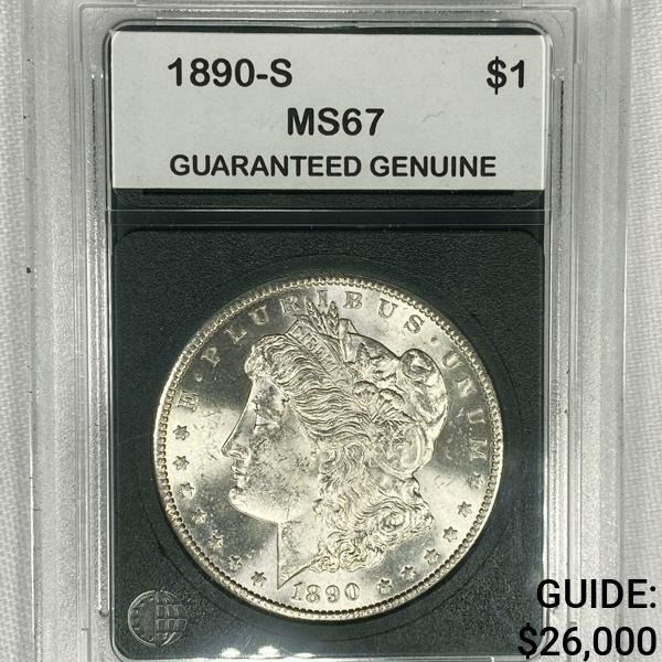 1890-S Morgan Silver Dollar GG - MS67