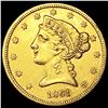 Image 1 : 1861 $5 Gold Half Eagle UNCIRCULATED