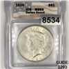 Image 1 : 1924 Dallas Hoard Silver Peace Dollar ICG - MS65
