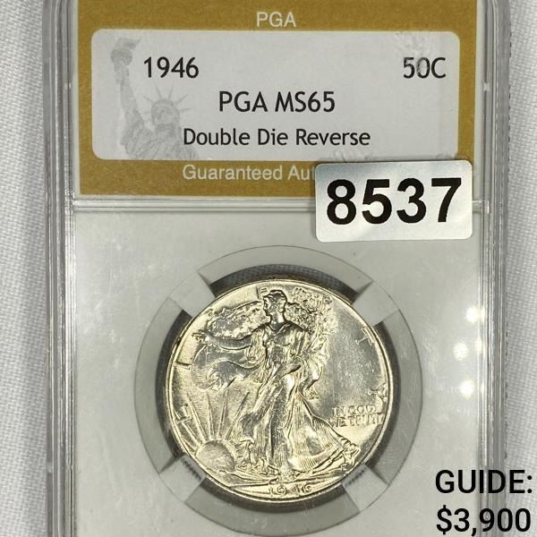 1946 DDR Walking Liberty Half Dollar PGA - MS65