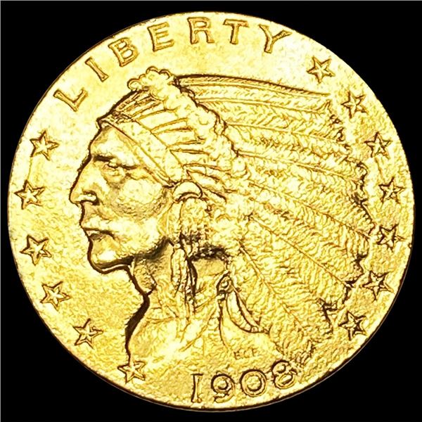1908 $2.50 Gold Quarter Eagle CLOSELY
