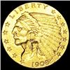 Image 1 : 1908 $2.50 Gold Quarter Eagle CLOSELY