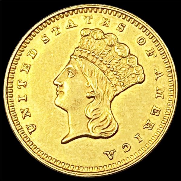 1862 Ty 3 Rare Gold Dollar UNCIRCULATED