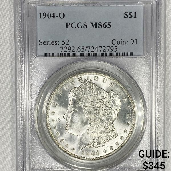 1904-O Morgan Silver Dollar PCGS - MS65