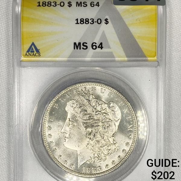 1883-O Morgan Silver Dollar ANACS - MS64