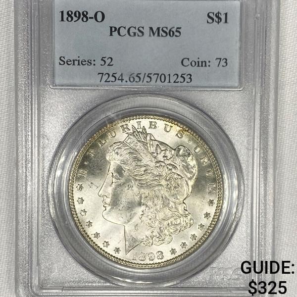 1898-O Morgan Silver Dollar PCGS - MS65