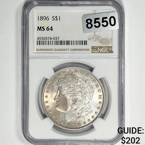 1896 Morgan Silver Dollar NGC - MS64