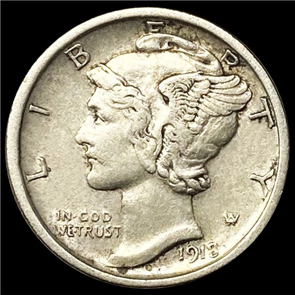 1918-D Mercury Dime NEARLY UNCIRCULATED