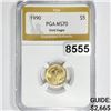 Image 1 : 1990 $5 Gold Half Eagle PGA - MS70