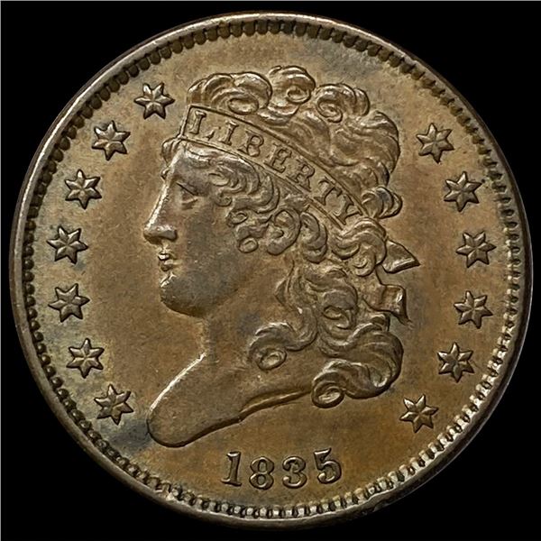 1835 Classic Head Half Cent CLOSELY UNCIRCULATED