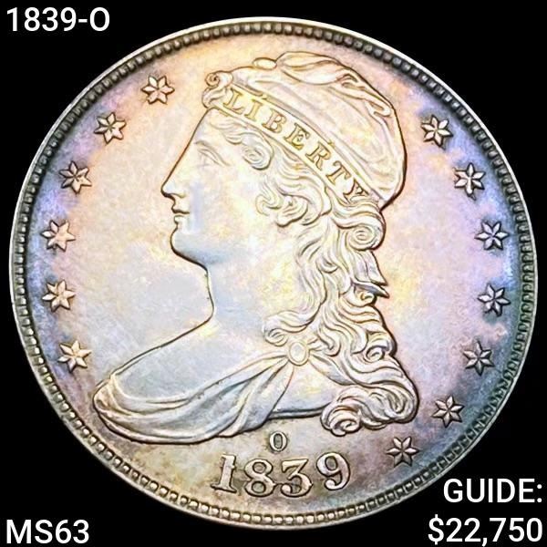 1839-O Capped Bust Half Dollar CHOICE BU