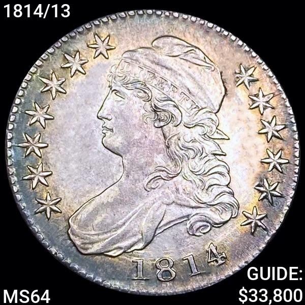 1814/13 Capped Bust Half Dollar CHOICE BU