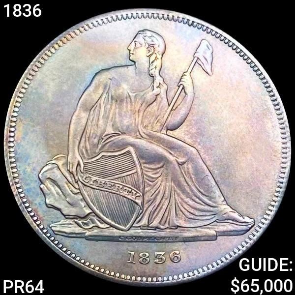 1836 Gobrecht Dollar CHOICE PROOF