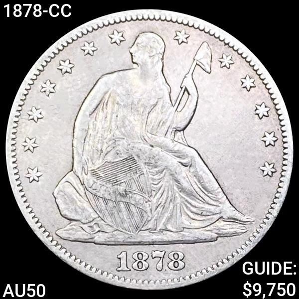 1878-CC Seated Liberty Half Dollar HIGH GRADE