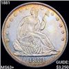 Image 1 : 1881 Seated Liberty Half Dollar CHOICE BU+