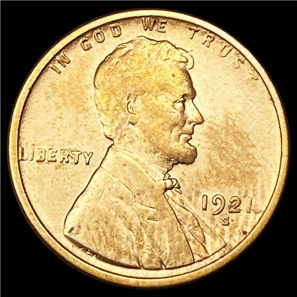 1921-S Wheat Cent CLOSELY UNCIRCULATED