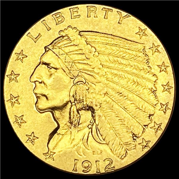 1912 $2.50 Gold Quarter Eagle UNCIRCULATED