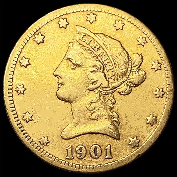 1901-S $10 Gold Eagle LIGHTLY CIRCULATED
