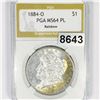 Image 1 : 1884-O Rainbow Morgan Silver Dollar PGA - MS64 PL