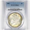 Image 1 : 1887 Morgan Silver Dollar PCGS - MS64
