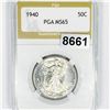 Image 1 : 1940 Walking Liberty Half Dollar PGA - MS65