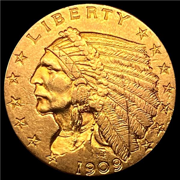1909 $2.50 Gold Quarter Eagle CLOSELY