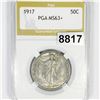 Image 1 : 1917 Walking Liberty Half Dollar PGA - MS63+