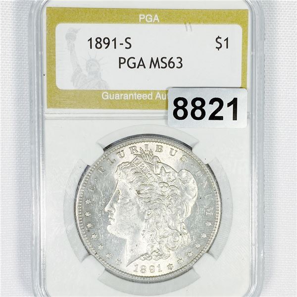 1891-S Morgan Silver Dollar PGA - MS63