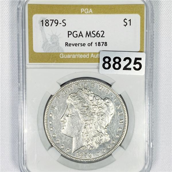 1879-S Rev 78 Morgan Silver Dollar PGA - MS62