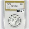 Image 1 : 1917-D Walking Liberty Half Dollar PGA - MS64