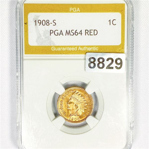 1908-S Indian Head Cent PGA - MS64RD
