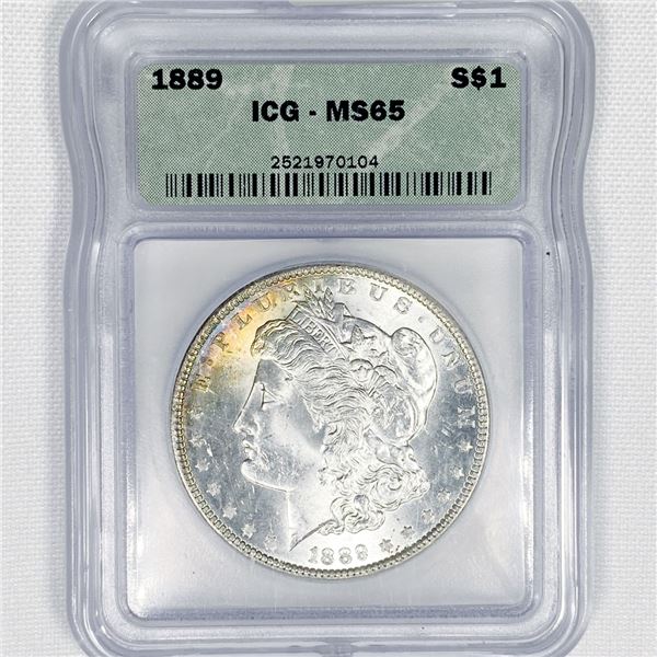 1889 Morgan Silver Dollar ICG - MS65
