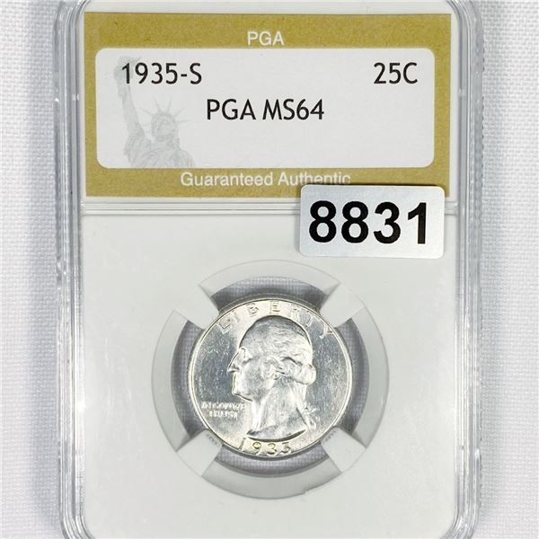 1935-S Washington Silver Quarter PGA - MS64