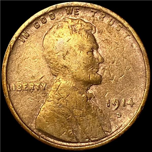 1914-D Wheat Cent LIGHTLY CIRCULATED