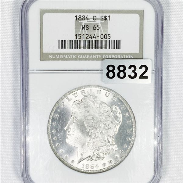 1884-O Morgan Silver Dollar NGC - MS65