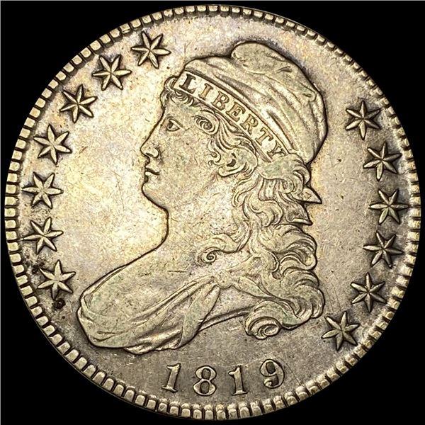 1819 Capped Bust Half Dollar NEARLY UNCIRCULATED