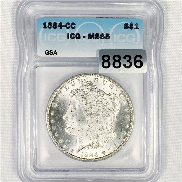 1884-CC GSA Morgan Silver Dollar ICG - MS65