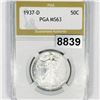 Image 1 : 1937-D Walking Liberty Half Dollar PGA - MS63