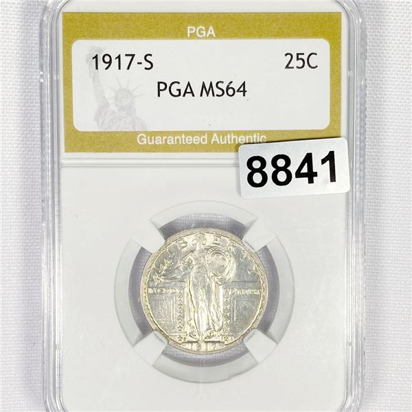 1917-S Standing Liberty Quarter PGA - MS64
